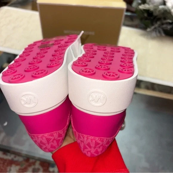 Michael Kors Fuchsia and White Women's Sneakers - Picture 9 of 12